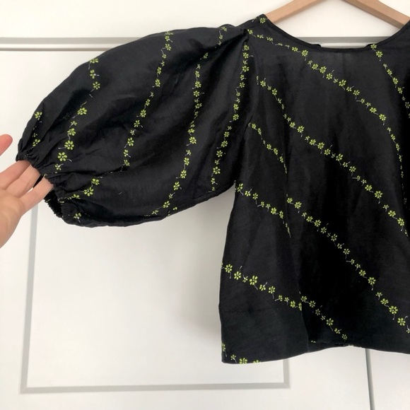 Ganni Linen & Silk Top Size M/US8/DK 38 - Picture 10 of 15